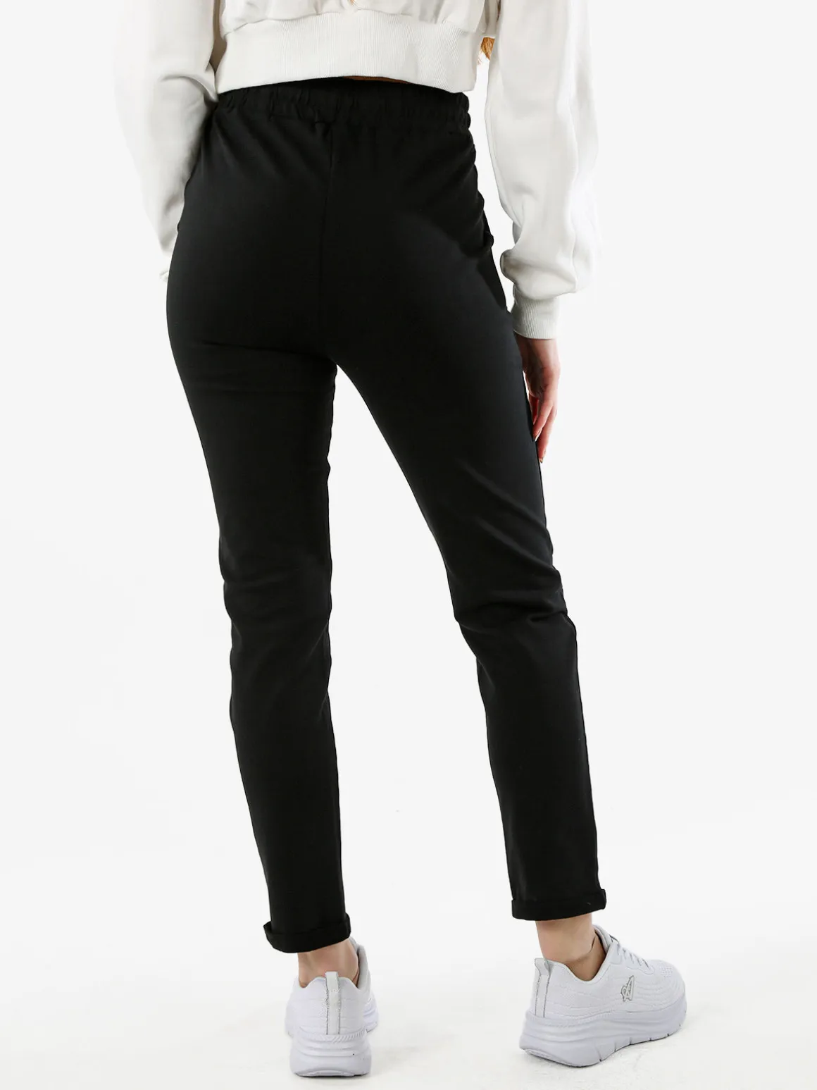 Solada Pantaloni tuta da donna con coulisse - nero