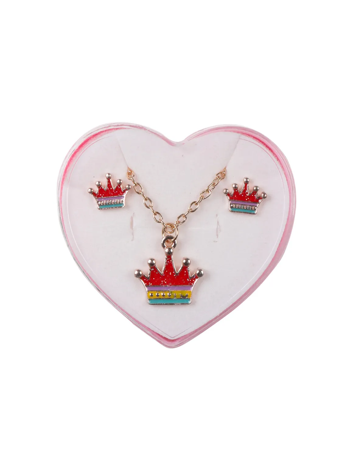Solada Parure bimba collana e orecchini corona