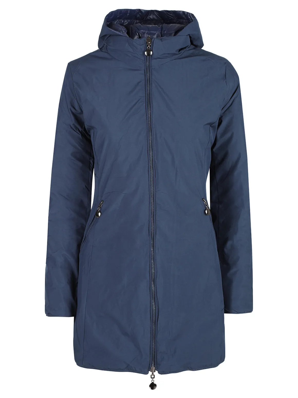Solada Piumino donna lungo reversibile con cappuccio