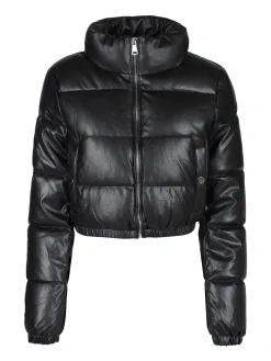 Solada Piumino puffer cropped da donna in ecopelle