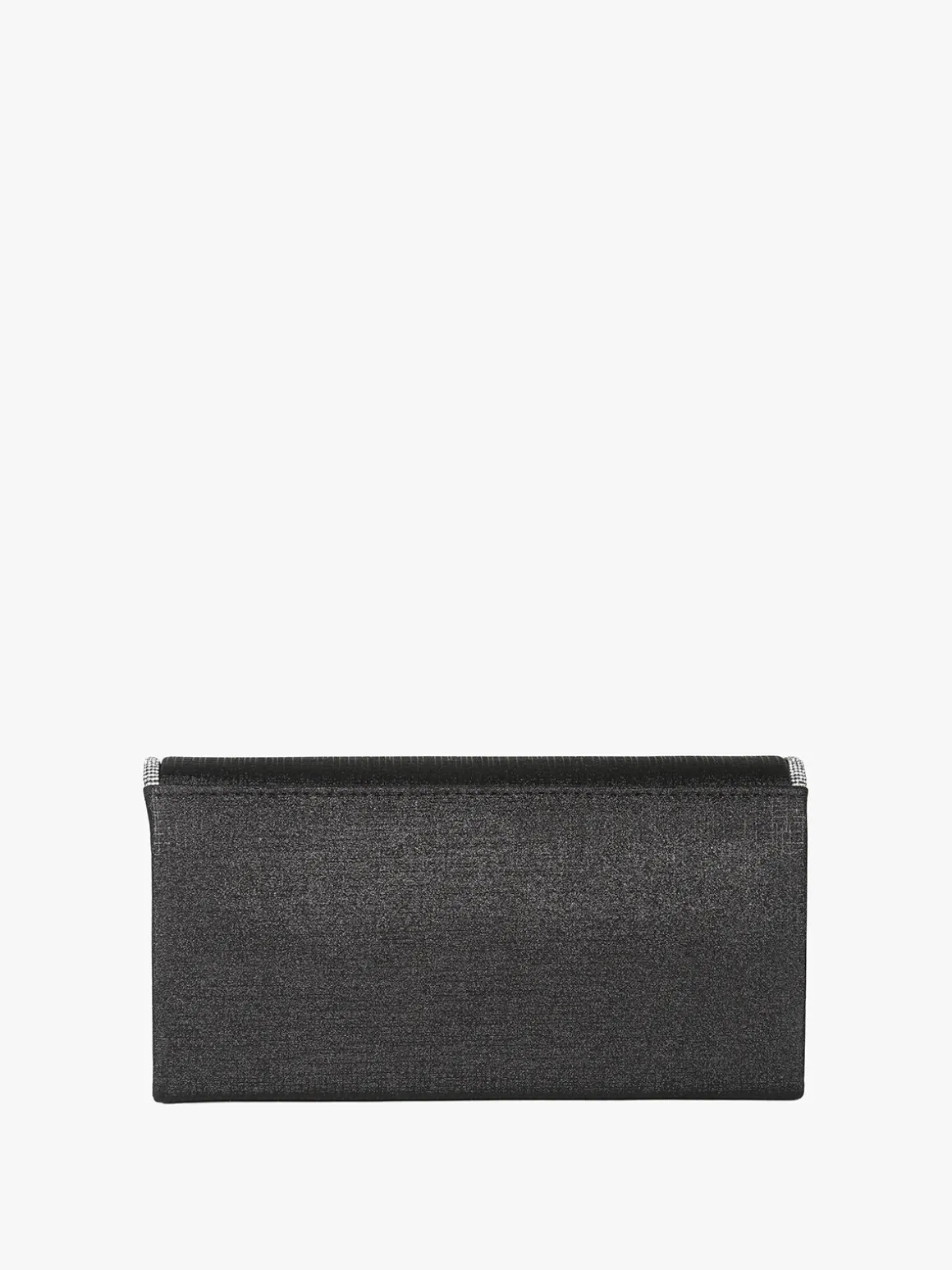 Solada Pochette donna glitter con profilo di strass - nero