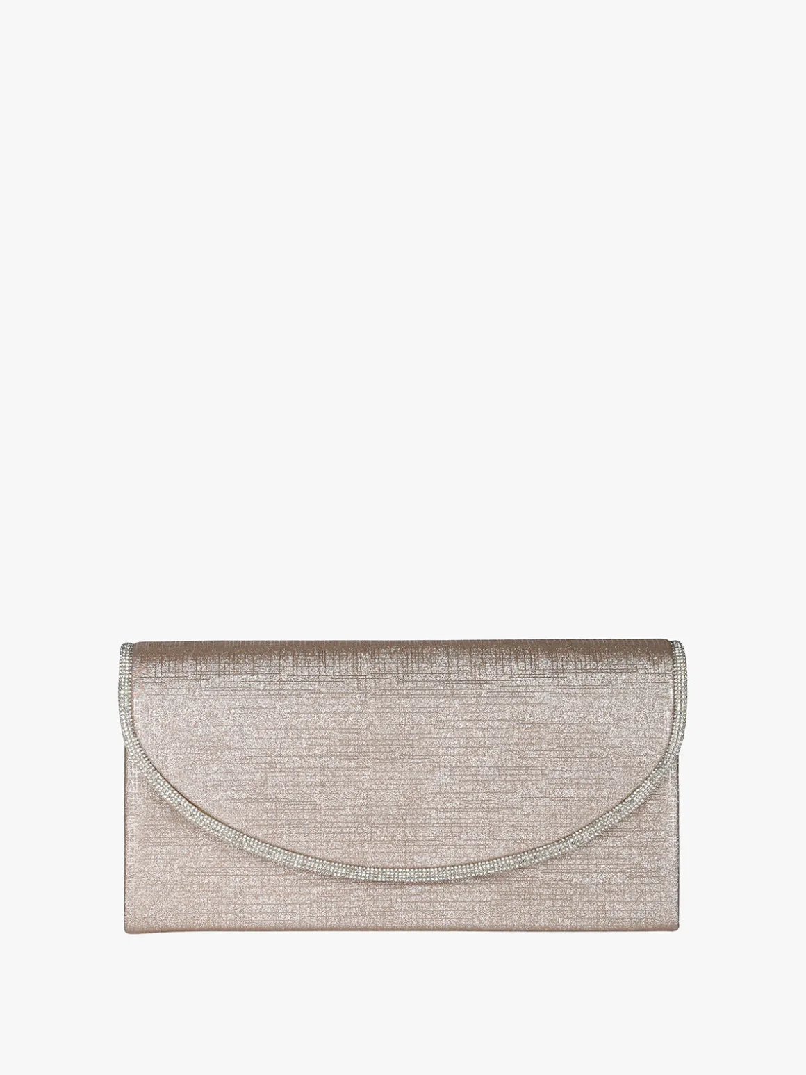 Solada Pochette donna glitter con profilo di strass - champagne