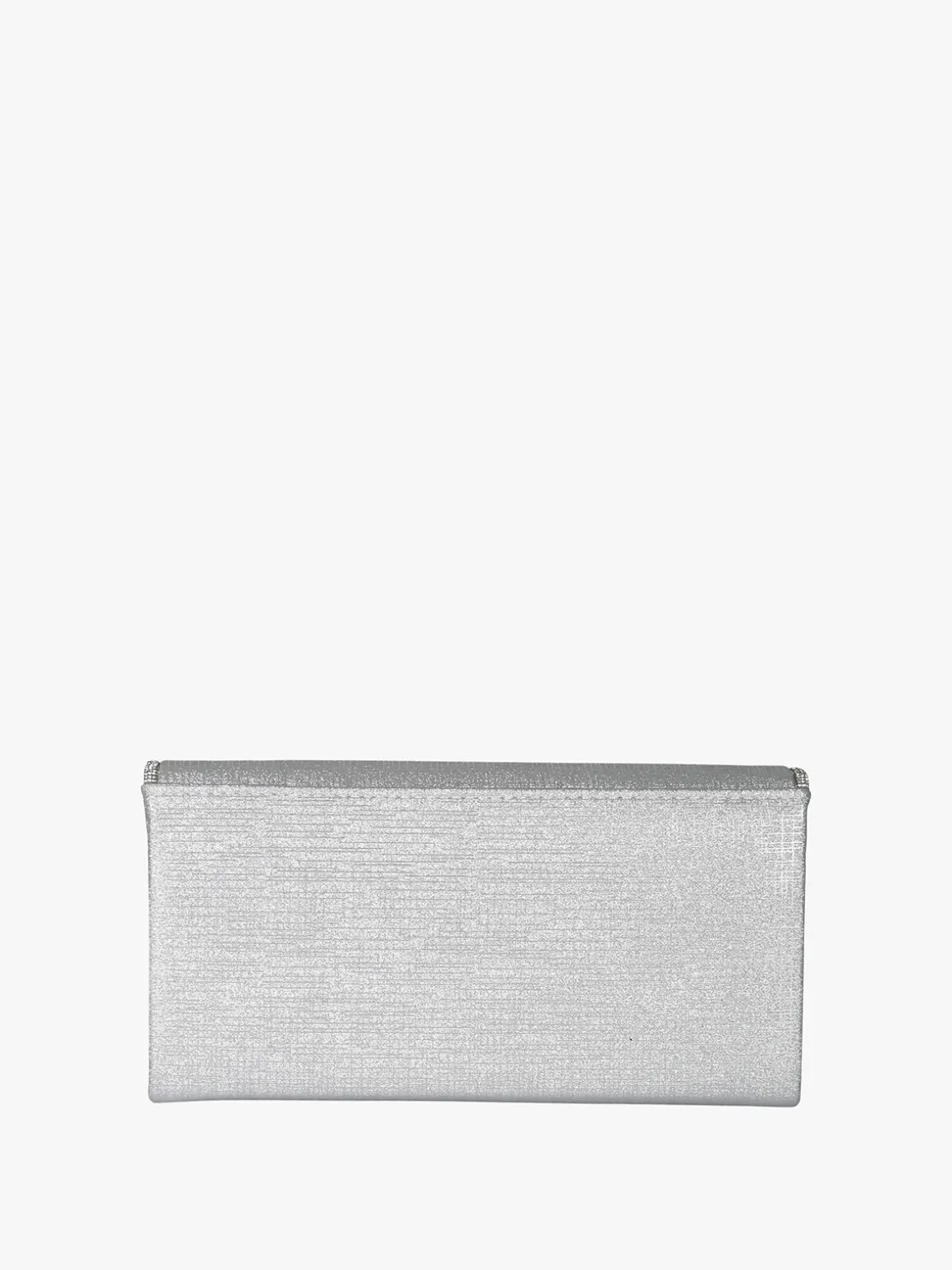 Solada Pochette donna glitter con profilo di strass - argento