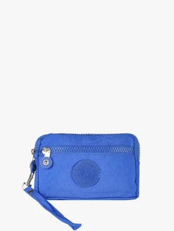 Solada Pochette donna in nylon con polsiera - blu