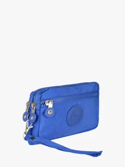 Solada Pochette donna in nylon con polsiera - blu