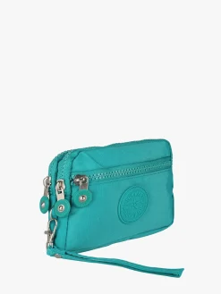 Solada Pochette donna in nylon con polsiera - turchese