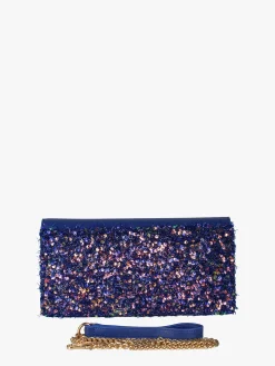 Solada Pochette gioiello da donna con paillettes - blu
