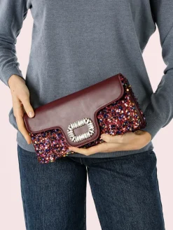 Solada Pochette gioiello da donna con paillettes - verde