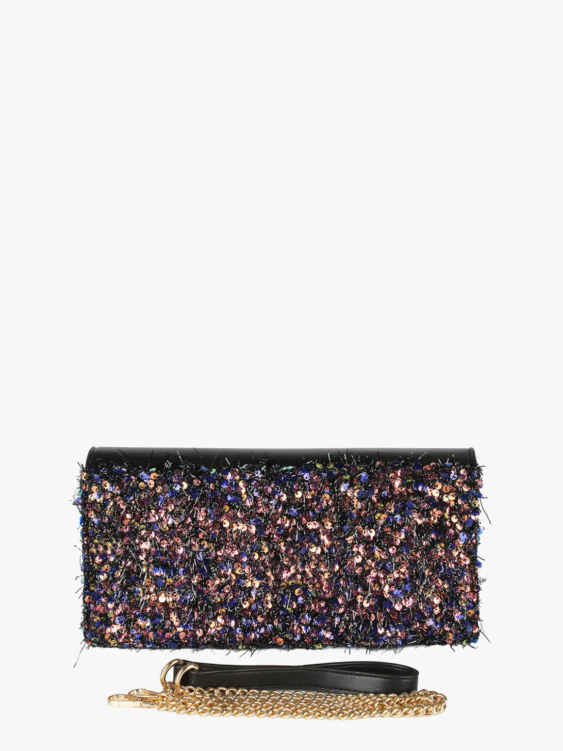 Solada Pochette gioiello da donna con paillettes - nero