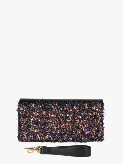Solada Pochette gioiello da donna con paillettes - nero