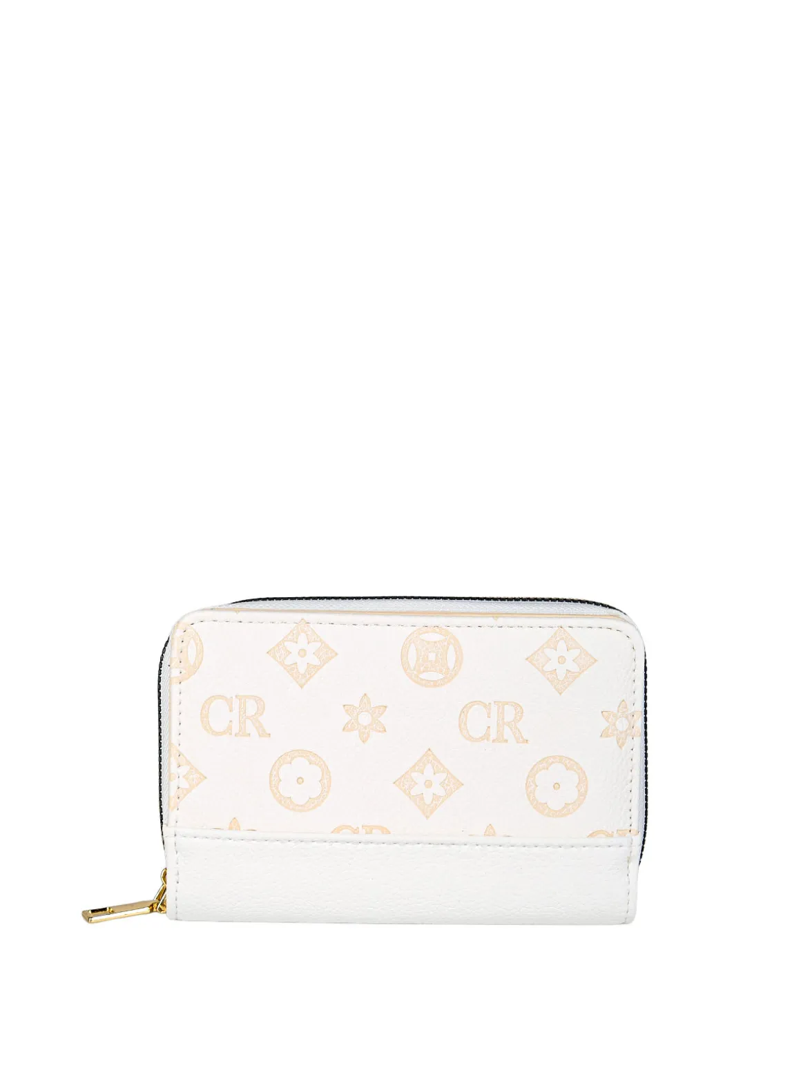Solada Portafoglio da donna con stampa monogramma - bianco