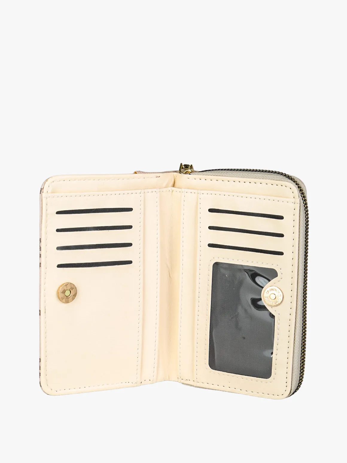 Solada Portafoglio da donna con stampa monogramma - khaki