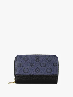 Solada Portafoglio da donna con stampa monogramma - nero