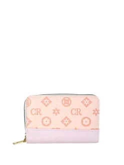 Solada Portafoglio da donna con stampa monogramma - rosa