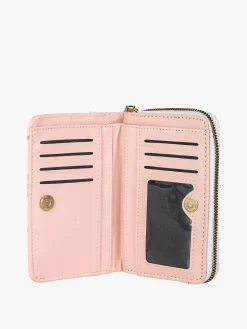 Solada Portafoglio da donna con stampa monogramma - rosa