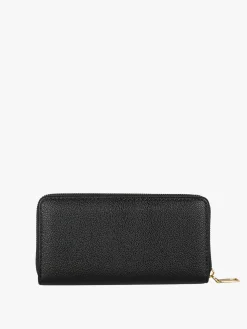 Solada Portafoglio donna con stampa monogramma e zip - nero