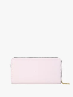 Solada Portafoglio donna con stampa monogramma e zip - rosa