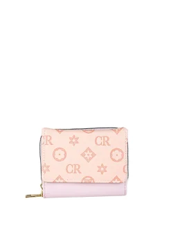 Solada Portafoglio mini da donna con stampa monogramma - rosa