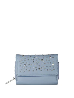 Solada Portafoglio mini da donna con borchie - blu