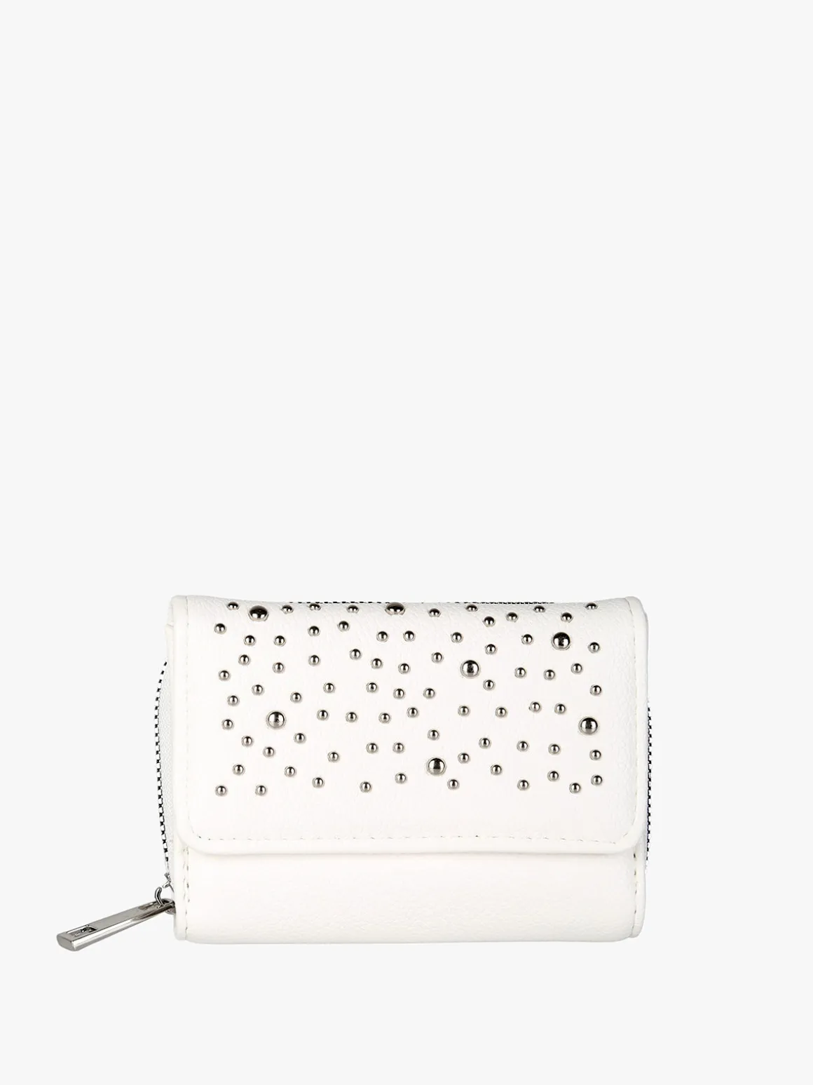 Solada Portafoglio mini da donna con borchie - bianco