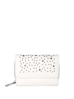 Solada Portafoglio mini da donna con borchie - bianco