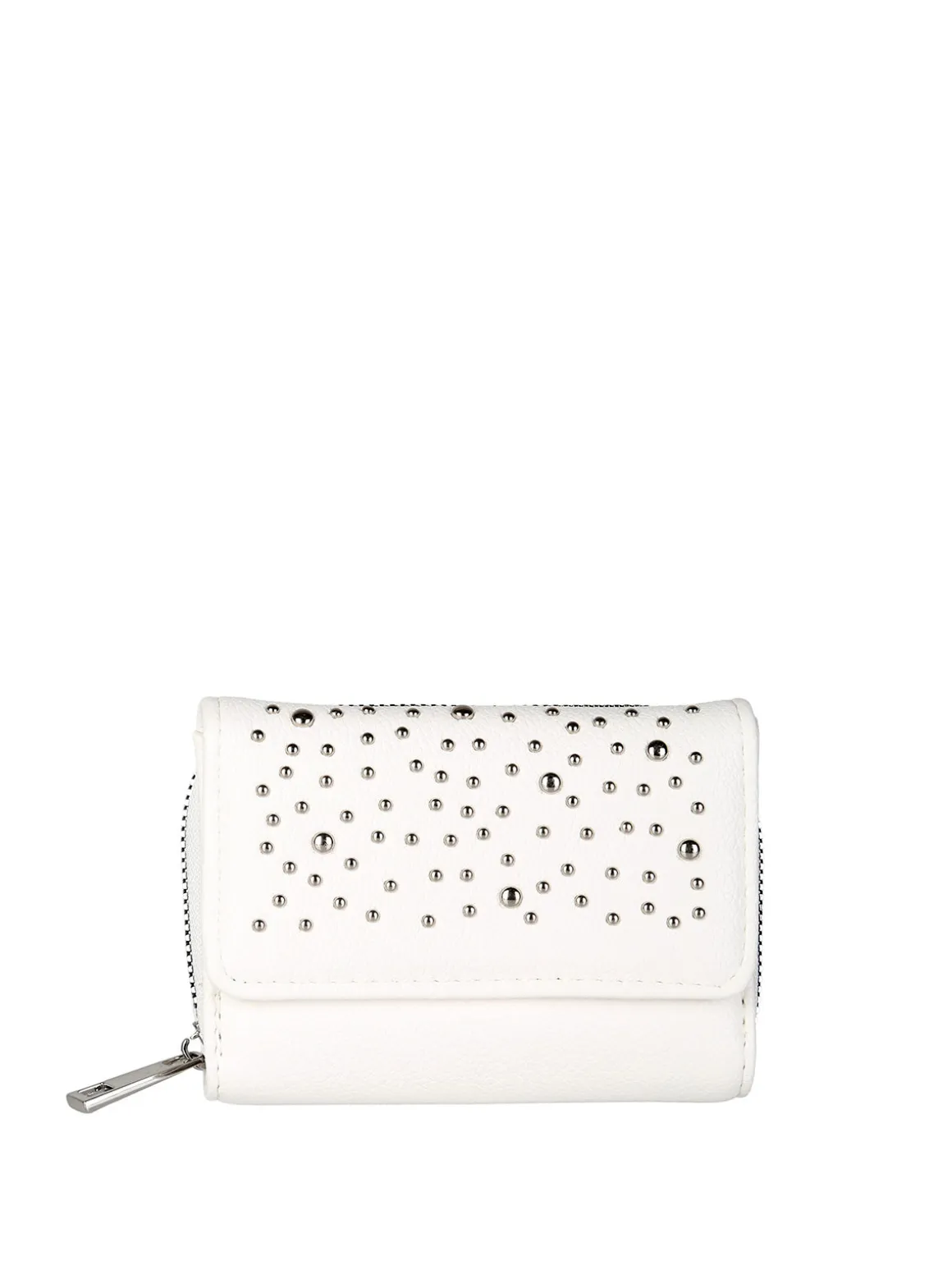 Solada Portafoglio mini da donna con borchie - bianco