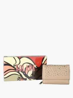 Solada Portafoglio mini da donna con borchie - khaki