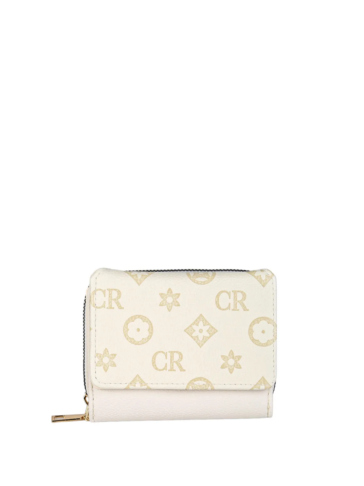 Solada Portafoglio mini da donna con stampa monogramma - beige