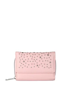 Solada Portafoglio mini da donna con borchie - rosa