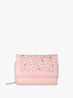 Solada Portafoglio mini da donna con borchie - rosa