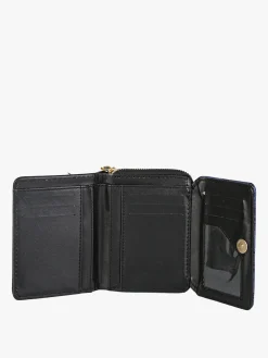 Solada Portafoglio mini da donna con stampa monogramma - nero