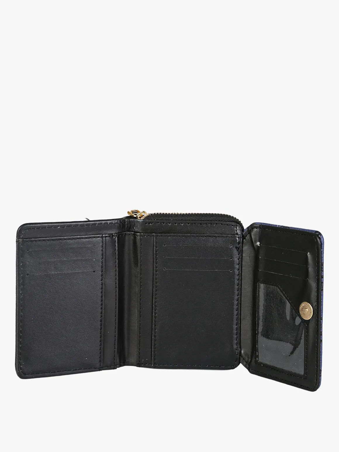Solada Portafoglio mini da donna con stampa monogramma - nero