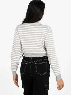 Solada Pullover cropped da donna a righe