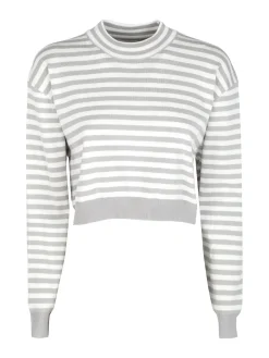 Solada Pullover cropped da donna a righe