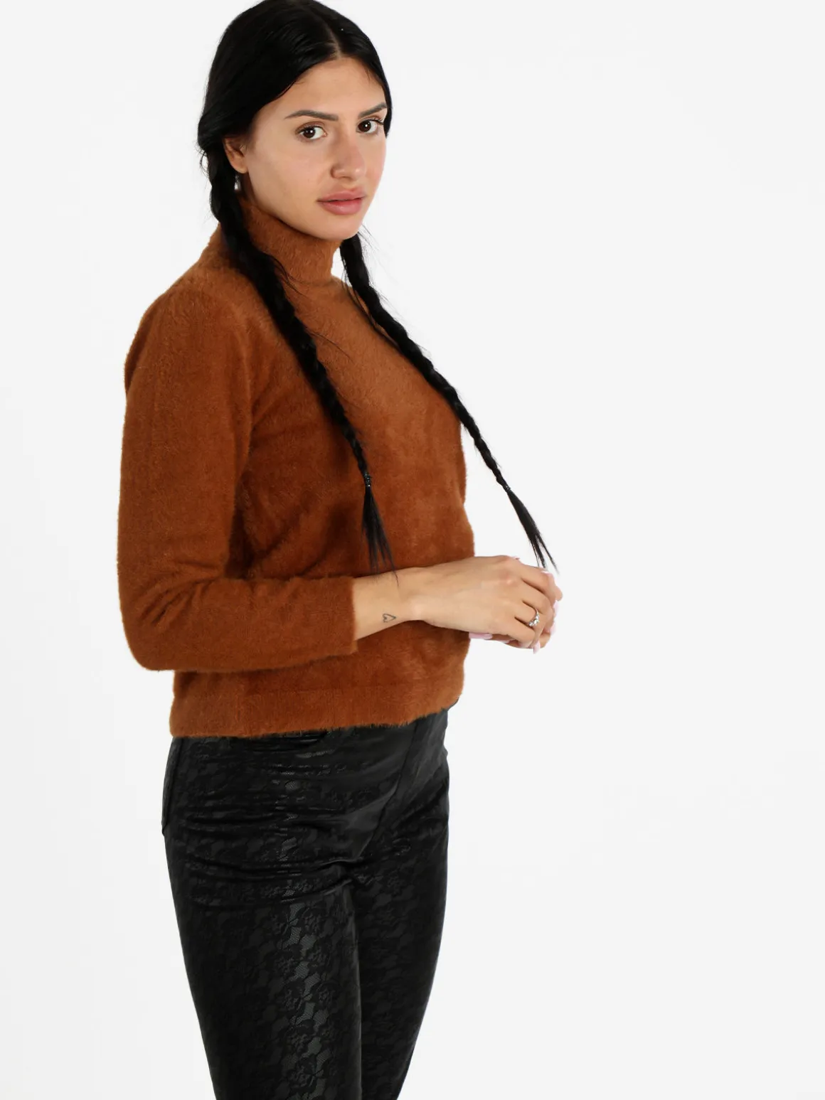 Solada Pullover dolcevita peloso da donna