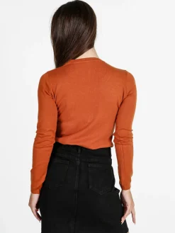 Solada Pullover donna con scollo a V - arancione