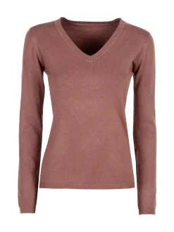 Solada Pullover donna con scollo a V - marrone