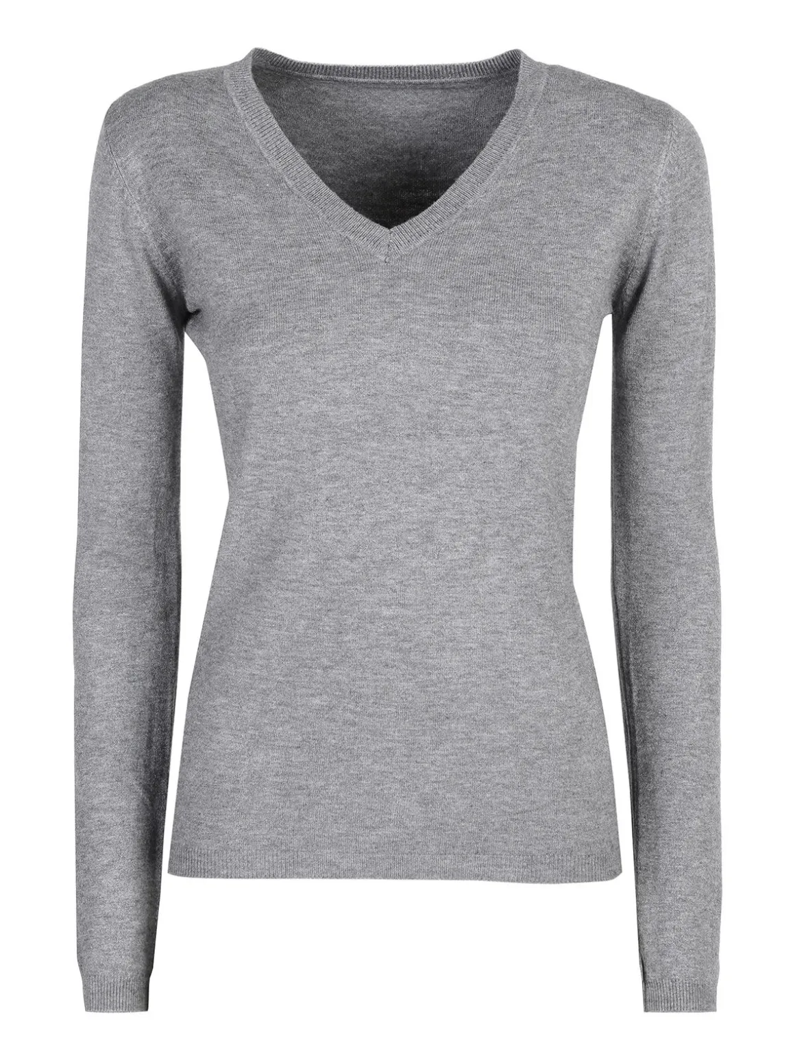 Solada Pullover donna con scollo a V - grigio
