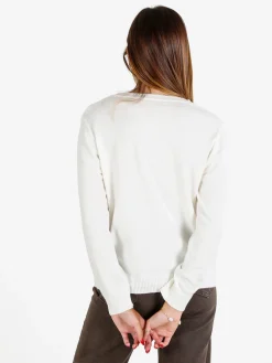 Solada Pullover donna girocollo in maglia - bordeaux