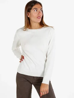 Solada Pullover donna girocollo in maglia - bordeaux