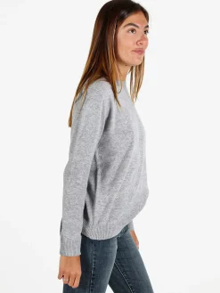 Solada Pullover donna girocollo in maglia - sabbia