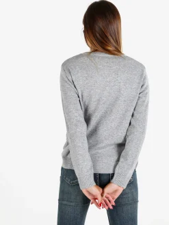 Solada Pullover donna girocollo in maglia - sabbia