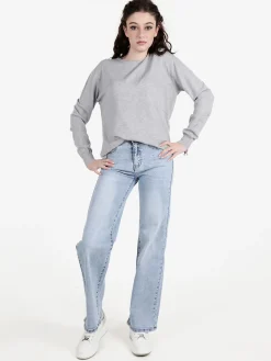 Solada Pullover donna girocollo in maglia tinta unita