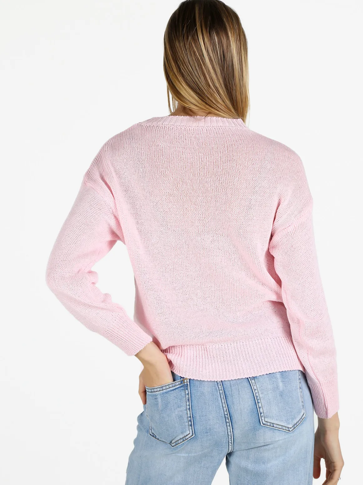 Solada Pullover donna in maglia traforata con ricamo