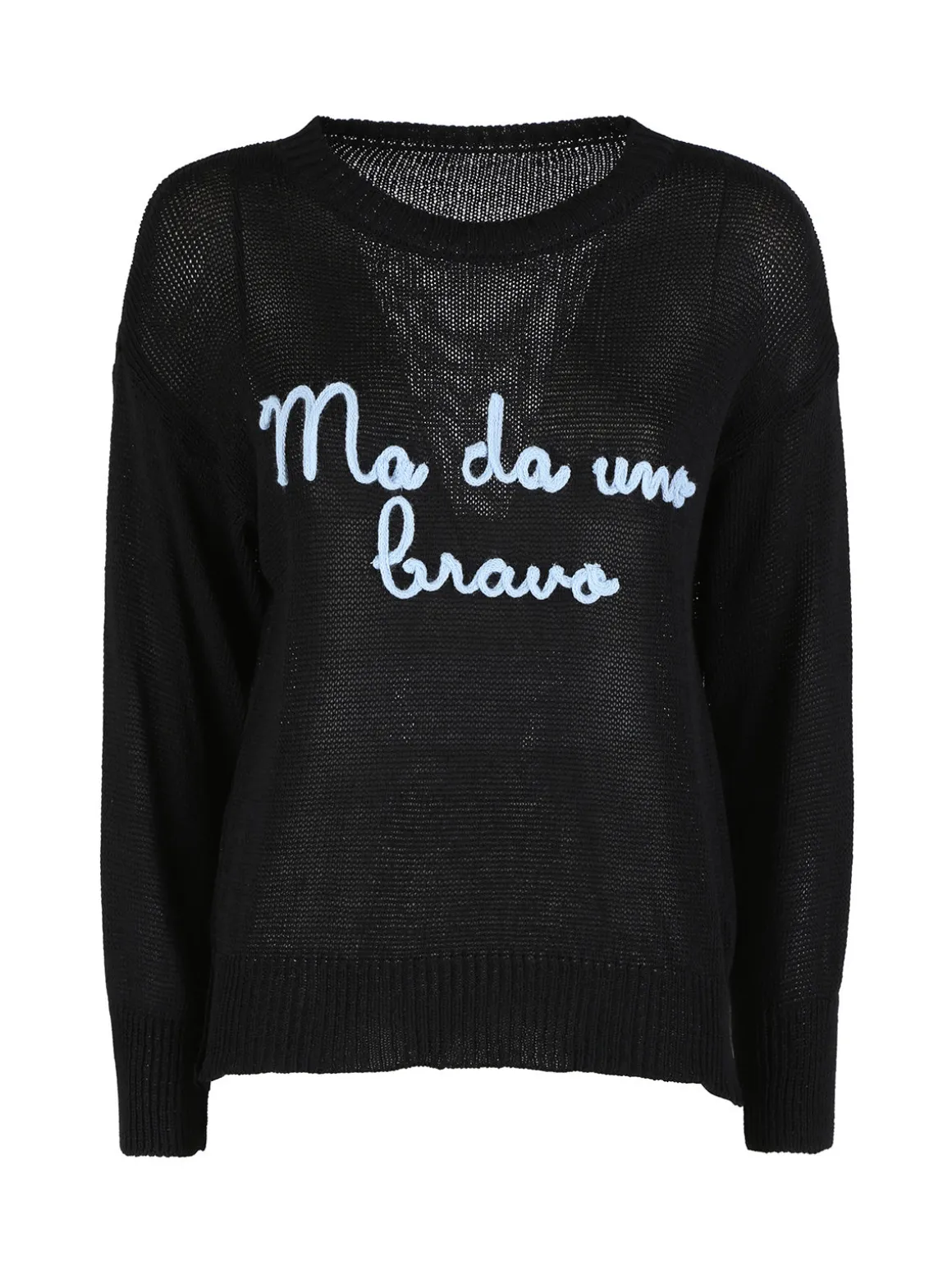 Solada Pullover donna in maglia traforata con ricamo
