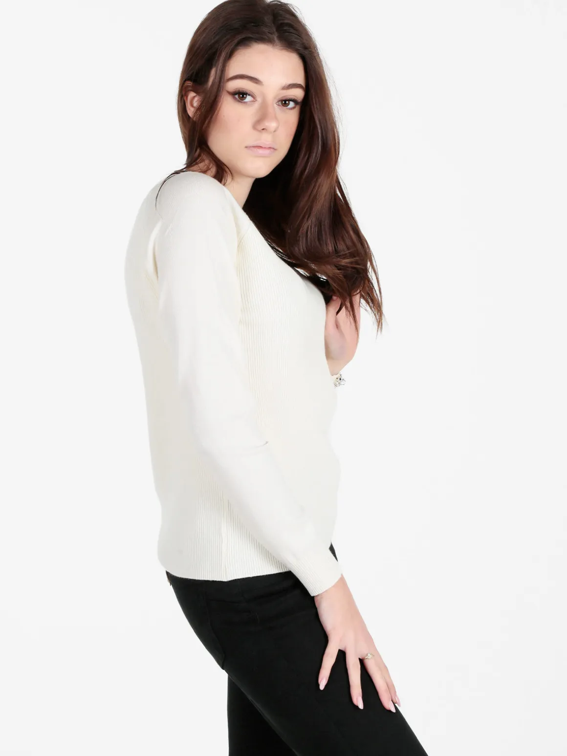 Solada Pullover donna in maglia a costine
