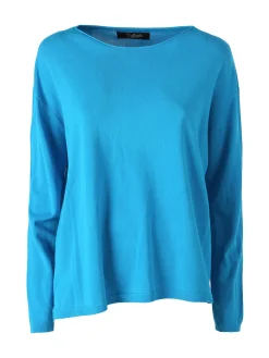 Solada Pullover donna oversize in maglia - turchese