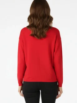 Solada Pullover donna oversize in maglia - rosso