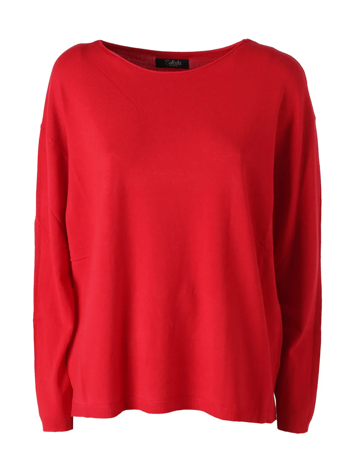 Solada Pullover donna oversize in maglia - rosso