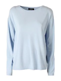 Solada Pullover donna oversize in maglia - azzurro